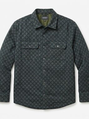 Bonobos Quilted Deep Green Patterned Jacket Men Large